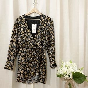 Zara Black Floral Dress-short